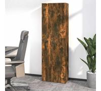 GCHDHAPB Gabinetes y almacenamiento, archivadores de oficina, roble ahumado, 60 x 32 x 190 cm, madera de ingeniería