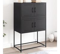 GCHDHAPB Gabinetes y almacenamiento, bufés y aparadores, aparador negro, 68,5 x 38,5 x 107 cm, acero