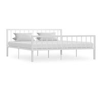 GCHDHAPB Home-Beds & Accessories,Camas y marcos de cama, 284567 Marco de cama sin colchón, metal blanco, 180 x 200 cm, Super King