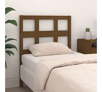 GCHDHAPB Home-Camas y accesorios, cabeceros y estribos, cabecero de cama marrón miel, 105,5 x 4 x 100 cm, madera maciza de pino