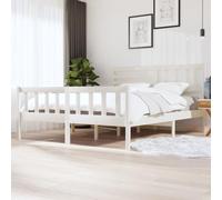 GCHDHAPB Home-Camas y accesorios, camas y marcos de cama, marco de cama sin colchón, color blanco, madera maciza Super King