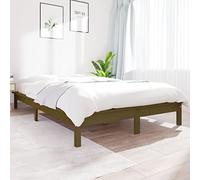 GCHDHAPB Home-Camas y accesorios, camas y marcos de cama, marco de cama sin colchón, color marrón miel, tamaño Super King, madera maciza