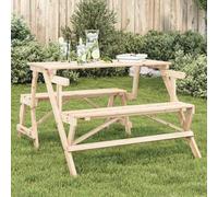 GCHDHAPB Home-Outdoor Home-Outdoor - Mesa de picnic con bancos, madera maciza de abeto convertible 2 en 1