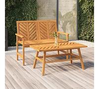 GCHDHAPB Inicio-Al Aire Libre Inicio-Sentado Al Aire Libre,2 Piezas Jardín Lounge Set Acacia Madera Sólida