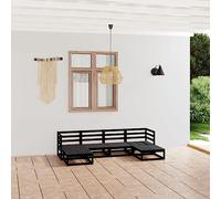 GCHDHAPB Inicio-Al aire libre Juego de 6 muebles de jardín de madera maciza de pino