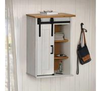 GCHDHAPB Inicio-Armarios y Almacenamiento, Armarios de cocina, Armario colgante HALDEN con Puerta Corrediza Blanco 49x22,5x70 cm Pino