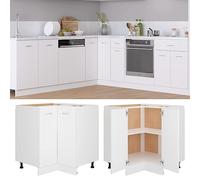 GCHDHAPB Inicio-Armarios y Almacenamiento, Muebles de cocina, Armario inferior de esquina Blanco 75.5x75.5x81.5 cm Madera Ingenierizada