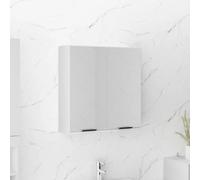 GCHDHAPB Inicio-Armarios y almacenamiento, unidades de lavabo, unidades de inodoro de baño, armario de espejo blanco 64x20x67 cm