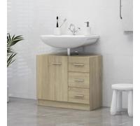 GCHDHAPB Juego de muebles de baño, armario de lavabo de roble Sonoma, 63 x 30 x 54 cm, madera de ingeniería