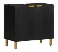 GCHDHAPB Juego de muebles de baño, mueble para lavabo de baño, color negro, 62 x 33 x 58 cm, madera de ingeniería