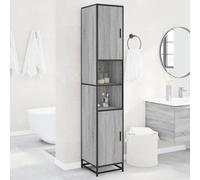 GCHDHAPB Juego de muebles, muebles de baño, armario de baño, color gris, Sonoma, 35 x 37,5 x 188,5 cm, madera y metal
