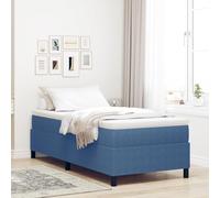 GCHDHAPB Muebles, camas: marcos, colchones, cabeceros, estribos y piezas, cama con somier azul, 90 x 200 cm, tela de pana