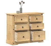 GCHDHAPB Muebles para el hogar y almacenamiento, baúles de almacenamiento, cómoda Corona 110 x 43 x 91 cm, madera maciza de pino