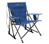 GCI Outdoor Kickback Rocker - Silla Mecedora Plegable portátil con reposabrazos duraderos, Soporte para Bebidas y Asiento Inferior Relajado para Mayor Comodidad, Color Azul Rey Jaspeado
