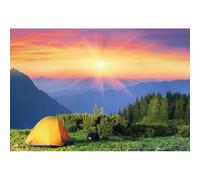 GCIREC 8x6ft Aventura al Aire Libre Fondo Amanecer Puesta del Sol Campo Montañas Paisaje Fondo de Fiesta de Vacaciones Familia Banner de Estudio de Fotos Niños Apoyos de Fotografía