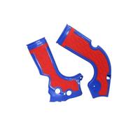 GCLANXI Cubierta Protectora de Marco for Motocicleta CRF x-Grip, for Honda CRF250R 14-17 CRF450R 13-16 Dirt Street Bike Motocross Enduro(Blue and Red)