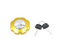 GCLANXI Tapa de tanque de combustible de gasolina de aleación de aluminio, conjunto de bloqueo con 2 llaves for accesorios de modificación de motocicleta CG125 TMX(Gold)