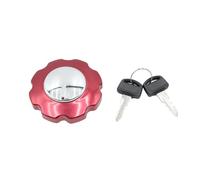 GCLANXI Tapa de tanque de combustible de gasolina de aleación de aluminio, conjunto de bloqueo con 2 llaves for accesorios de modificación de motocicleta CG125 TMX(Red)