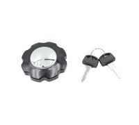 GCLANXI Tapa de tanque de combustible de gasolina de aleación de aluminio, conjunto de bloqueo con 2 llaves for accesorios de modificación de motocicleta CG125 TMX(Black)