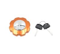 GCLANXI Tapa de tanque de combustible de gasolina de aleación de aluminio, conjunto de bloqueo con 2 llaves for accesorios de modificación de motocicleta CG125 TMX(Orange)