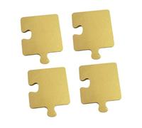Gcljlmy 4 piezas posavasos de madera rompecabezas tazas de té almohadilla Tachemat tazas creativas tapetes rompecabezas posavasos para café restaurante cocina encimera