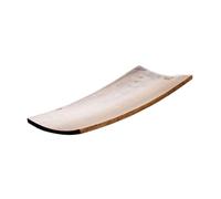Gcljlmy Bandeja de madera decorativa para servir postres, bandeja de aperitivos de madera de nogal negro, bandeja de servir golosinas (rectángulo)
