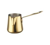 Gcljlmy Jarra de espuma de leche, café y leche, taza de espresso, jarras de leche, con mango largo, vaso de flores de acero inoxidable 304, para cafetería (oro, 1000 ml)