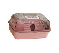 Gcljlmy Jaula de transporte para mascotas, para hámsters pequeños, con ventilación, transpirable, bolsa de transporte para hámster, jaula para jerbos, erizos (rosa)