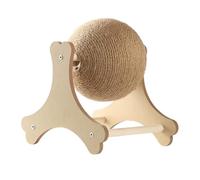 Gcljlmy Pelota rascador para gatos, bola giratoria con soporte, juguete interactivo para gatos domésticos, suministros para mascotas (forma de hueso)