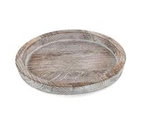 Gcljlmy Plato de Postre Redondo Bandeja Decorativa Redonda Decoración de Baño Plato Comedor de Madera Plato de Servir de Madera para Alimentos Perfume Vela C