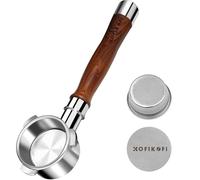 Gcljlmy Portafiltro sin fondo de 58 mm, 2 orejas, filtro portafiltro sin fondo para cabezal de infusión E61, Flair 58, ECM, Rocket, Sanremo, Synesso, Slayer, cafetera expreso VBM con cesta de filtro