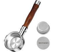 Gcljlmy Portafiltro sin fondo de 58 mm, 2 orejas, filtro portafiltro sin fondo para cabezal de infusión E61, Flair 58, ECM, Rocket, Sanremo, Synesso, Slayer, cafetera expreso VBM con cesta de filtro