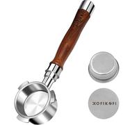 Gcljlmy Portafiltro sin fondo de 58 mm, 2 orejas, filtro portafiltro sin fondo para cabezal de infusión E61, Flair 58, ECM, Rocket, Sanremo, Synesso, Slayer, cafetera expreso VBM con cesta de filtro