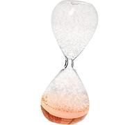 Gcljlmy Reloj de arena que canta burbujas, hecho a mano, adornos decorativos, cristal, temporizador líquido, decoración de mesa para niños y amigos (rosa claro)