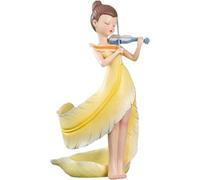 Gcljlmy Soporte para botellas de vino, botellero, adorno de acento, accesorios fotográficos, figura de niña, estatua para el hogar, mesa de comedor, decoración de encimera (amarillo)