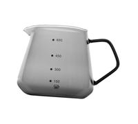 Gcljlmy Taza de espresso, taza medidora, portátil, con boquilla, jarra de espuma de leche para viajes, oficina, restaurante, cocina, hogar, negro