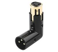 Gcljlmy XLR Microphone Adapter Extender, Adjustable 90° Angle Microphone Adapter Professional Au-dio Connector, for Stage and Live Performances, Compatible
