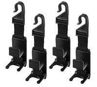 GCOA 4 Pack Ganchos del reposacabezas del coche, soporte del gancho del reposacabezas de la suspensión del bolso para el organizador del asiento de coche detrás sobre el coche del asiento trasero