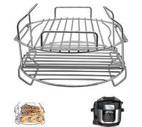 GCQ Accesorios para freidora de aire Ninja Foodi FD401 12 en 1 OS401 10 en 1 olla a presión de 8 cuartos de galón, piezas de repuesto de acero inoxidable para freidora de aire, apto para lavavajillas