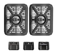 GCQ Sartén para parrilla Ninja Foodi MAX AF400UK DZ400UK 9.5L 6 en 1 DualZone 2 cajones, piezas de repuesto para freidora de aire, accesorios de bandeja de parrilla para platos crujientes, apto para