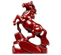 Gcroet 1 Estatua de Caballo, Figura de Caballo de Madera roja de Año Nuevo Chino 2026, decoración Feng Shui, Escultura de Animal del Zodiaco para atraer Riqueza y Buena Suerte.