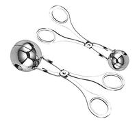 Gcroet Acero Inoxidable Herramientas Ninguno-Ballers Palo De Carne De Acero Inoxidable Carne Baller Pinzas De Cocina para Frutas Albóndiga Pastel De Helado De 2 Piezas