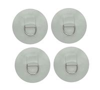 Gcroet Blanco 4 Piezas Kayak Anillo en D Bote Inflable de Acero Inoxidable Canoa Anillo en D Parche Adhesivo Mango de Kayak Autoadhesivo para Aparejos de Pesca..