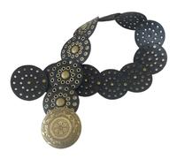 Gcroet Cinturones anchos para mujer 40 pulgadas negro vintage punk boho cinturón cintura gruesa cinturón de vaquera de cuero occidental accesorios vintage...