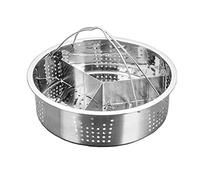 Gcroet Conjunto de Estante de Vapor, Accesorios de Olla a presión, Estante de cestas de Vapor de Acero Inoxidable con Accesorios de Olla a presión Divisor