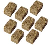 Gcroet Fardos de heno en Miniatura, 8 Piezas, heno Decorativo de Bricolaje de Madera de simulación para Manualidades, Mini fardos de imitación para casa de muñecas, Granja de Juguetes, Rectangular..