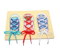 Gcroet Juguetes creativos con Cordones para niños pequeños, Juguetes educativos de Madera, Juguete Educativo para Aprender a Atar Zapatos, 1 Juego.
