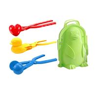 Gcroet Kit de Herramientas para Hacer Bolas de Nieve, Pato, Amor, corazón, pingüino, Molde de Nieve, Juegos al Aire Libre, Juguete, 4 Uds..