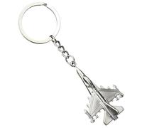 Gcroet Llavero de avión Llavero de avión Modelo de a reacción de Metal 3D, Aviación Plateada Retro Creativa para Regalos de cumpleaños, Graduación de aviación voladora...