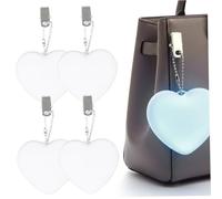 Gcroet Luz de Bolso de 4 Piezas, Elegante Linterna de Bolso Recargable por USB con luz de corazón con Control táctil para un ser Querido...